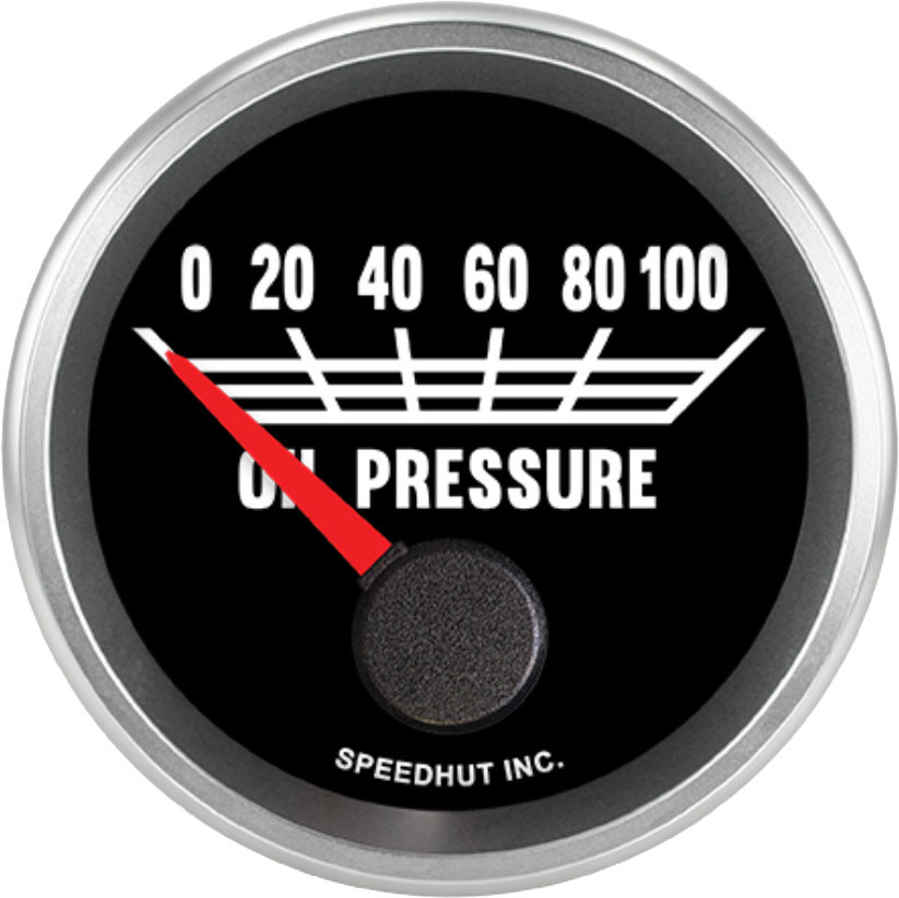 2-1/16" Oil Pressure Gauge | 0-100 psi | Chevy C10 Truck Design