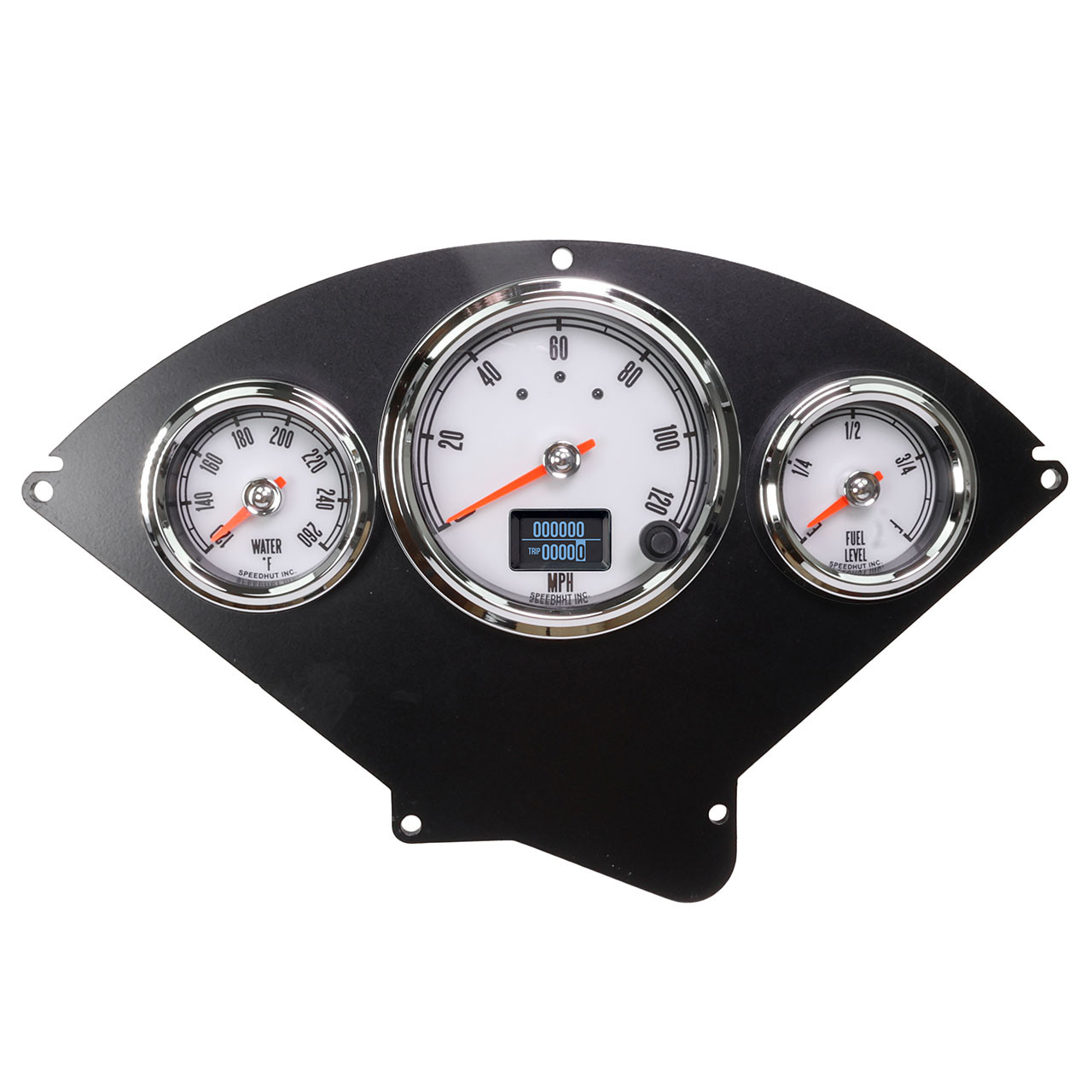 1955-56 Chevy Tri-Five Gauge Set | GPS Speedometer + Water Temp, Fuel Level | White