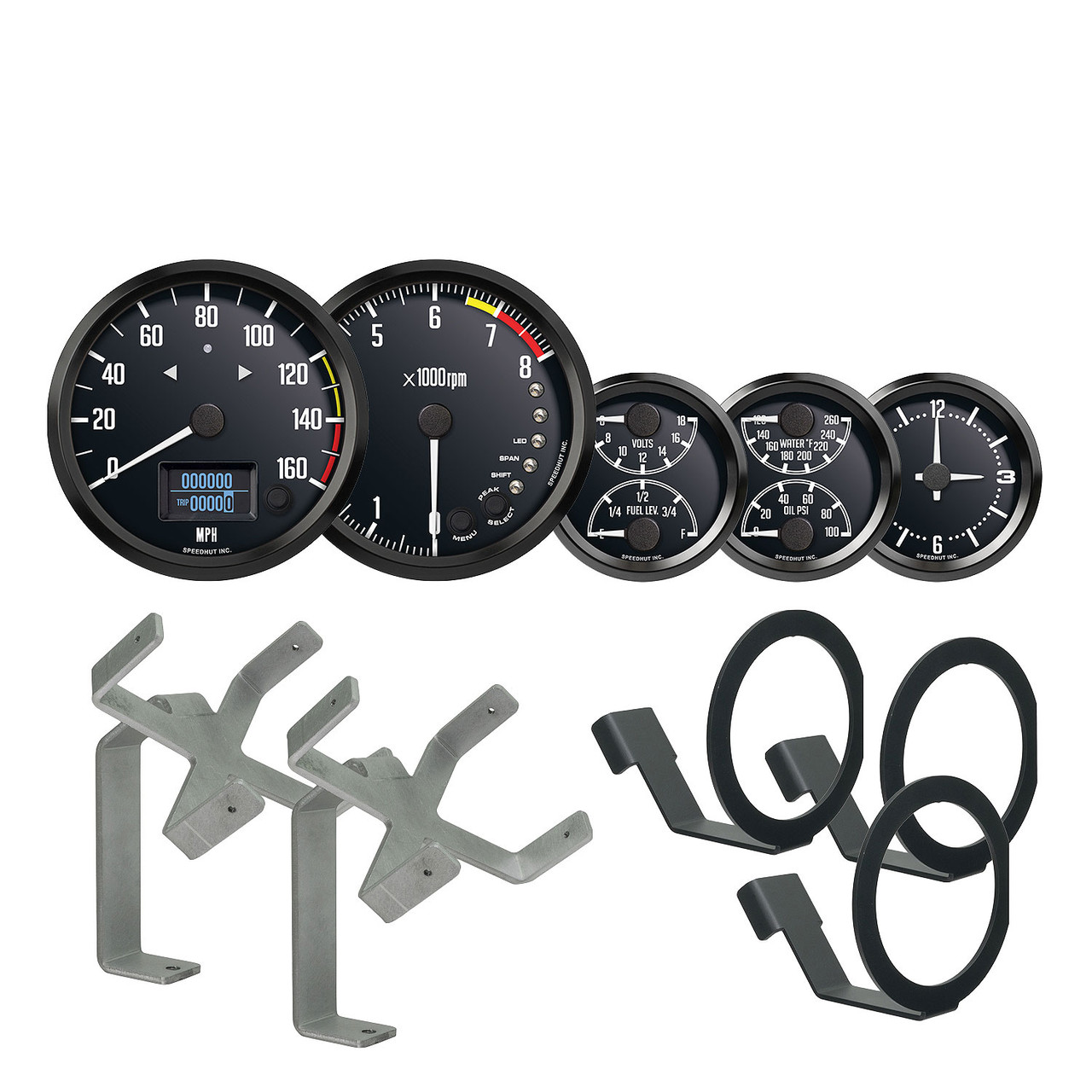 Datsun 260Z/280Z Gauge Set | GPS Speedometer & Tach + Temp, Fuel, Volts, Oil, Clock