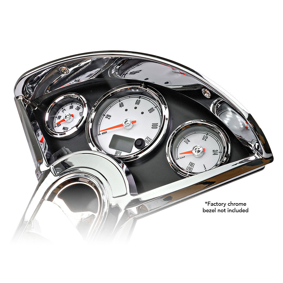 1955-56 Chevy Tri-Five Gauge Set | GPS Speedometer + Water Temp, Fuel Level | White