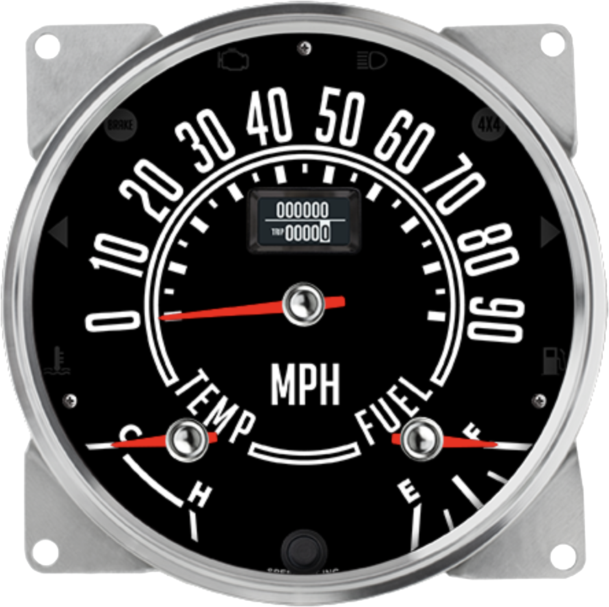 5-1/2" Jeep CJ Gauge Cluster | GPS Speedometer | 90 MPH